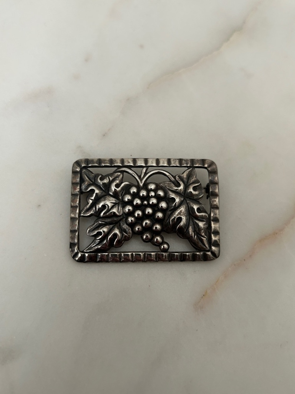 Rare Danecraft  Sterling Silver Grapevine Brooch